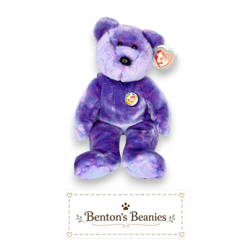 Clubby IV the Bear Ty Beanie Buddy | Twilight Treasure 🌌 | Mint Heart Tag ⭐